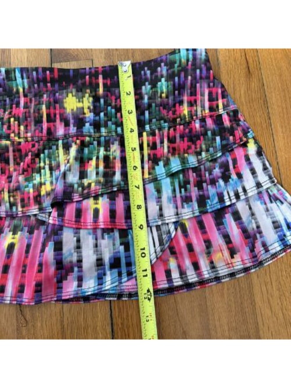 Lucky In Love Women's Multicolor Tiered Tennis Skort Skirt Golf Size S (A41) - Picture 6 of 9